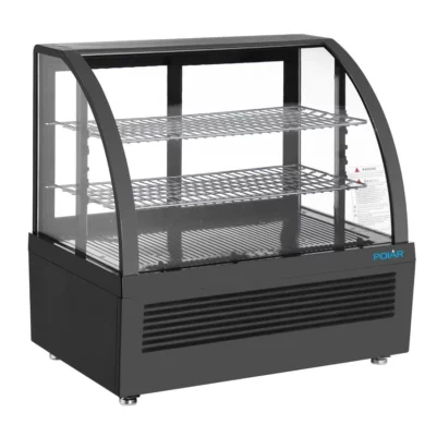 Vitrine réfrigérée de comptoir Polar série C noire 100L