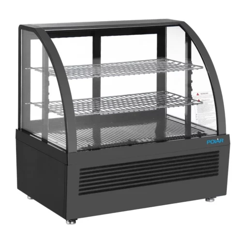 Vitrine réfrigérée de comptoir Polar série C noire 100L