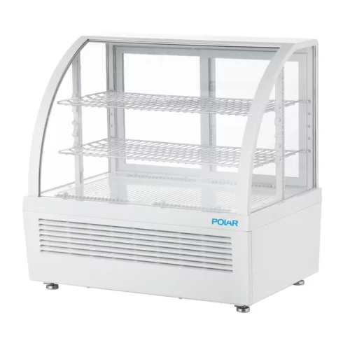 Vitrine réfrigérée de comptoir Polar série C blanche 100L