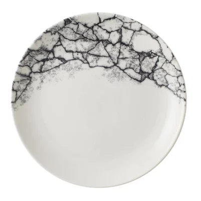 Assiettes rondes Churchill Kintsugi Accents Quartz Black Evolve 217mm (Lot de 12)