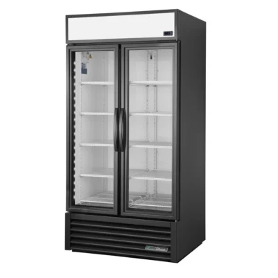 Vitrine positive libre service 2 portes True 991L noire GDM-35-HC~TSL01
