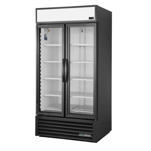 Vitrine positive libre service 2 portes True 991L noire GDM-35-HC~TSL01