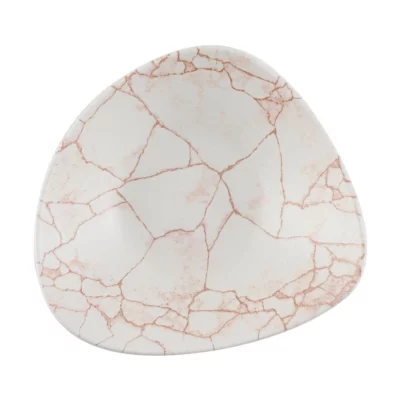 Bols triangulaires Churchill Studio Prints Kintsugi Lotus Coral 228mm (Lot de 12)