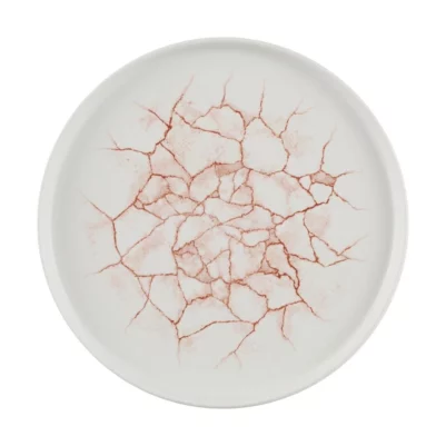 Assiettes avec rebord Churchill Studio Prints Kintsugi Coral 260mm (Lot de 6)