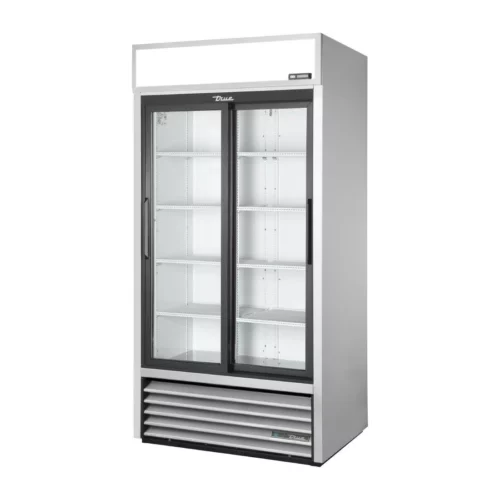 Vitrine positive libre service 2 portes coulissantes True GDM-33-HC-LD ALU