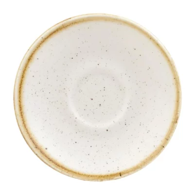 Soucoupes pour tasses à espresso Churchill  Stonecast Barley White 118mm (Lot de 12)
