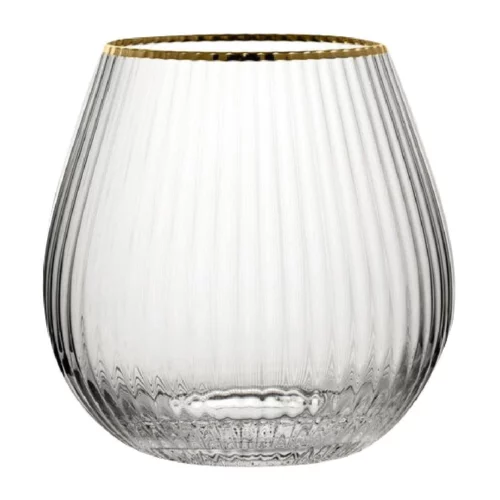 Verres à gin sans pied bord doré Hayworth Utopia 650 ml (lot de 6)