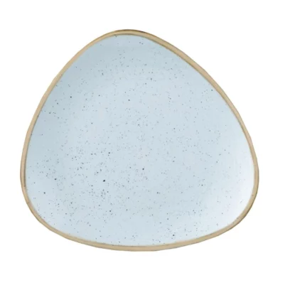 Assiettes triangulaires Churchill Stonecast Duck Egg Blue 315mm (Lot de 6)