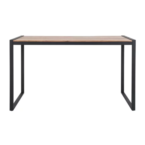 Table de bar industrielle en acier et acacia Bolero 1800x900mm