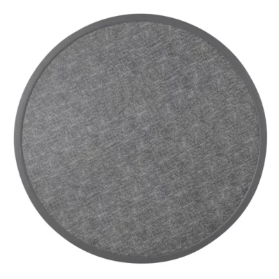 Plateau de table extérieur rond en verre trempé Bolero noir brossé bord gris 580mm