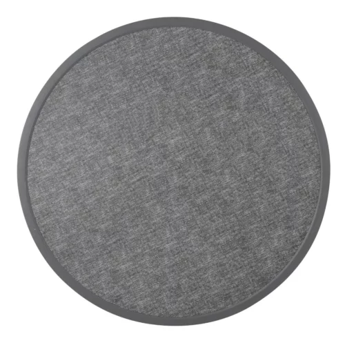 Plateau de table extérieur rond en verre trempé Bolero noir brossé bord gris 580mm