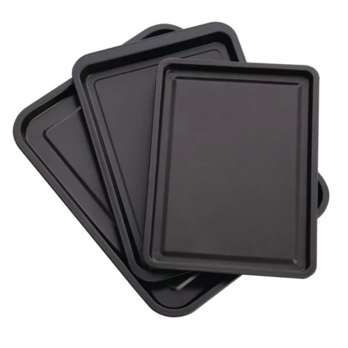 Lot de 3 plaques de cuisson antiadhésives Nisbets Essentials