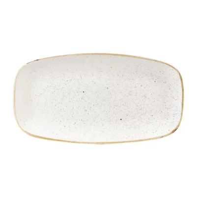 Assiettes oblongues Churchill Stonecast Barley White 189 x 355mm (Lot de 6)