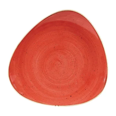 Assiettes triangulaires Churchill Stonecast Berry Red 265mm (Lot de 12)