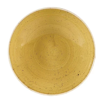Assiettes coupes rondes Churchill Stonecast Mustard Seed Yellow 182mm (Lot de 12)