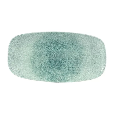 Assiettes oblongues Churchill Studio Prints Raku Jade Green 153 x 298mm (Lot de 12)