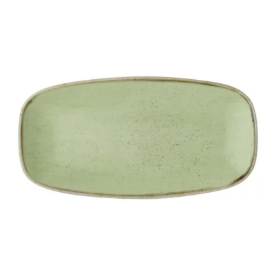 Assiettes oblongues Churchill Stonecast Sage Green 298mm (Lot de 12)