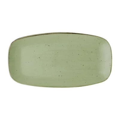 Assiettes oblongues Churchill Stonecast Sage Green 355mm (Lot de 6)