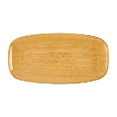 Assiettes oblongues Churchill Stonecast Tangerine Chefs' No. 3 (298 x 153mm) (Lot de 12)