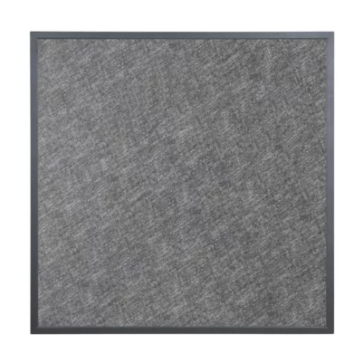 Plateau de table extérieur carré en verre trempé Bolero noir brossé bord gris 700 mm