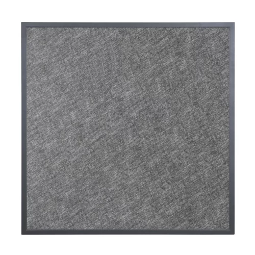 Plateau de table extérieur carré en verre trempé Bolero noir brossé bord gris 700 mm