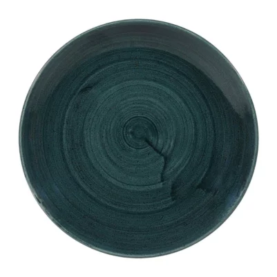 Assiettes rondes Churchill Stonecast Patina Rustic Teal 217mm (Lot de 12)