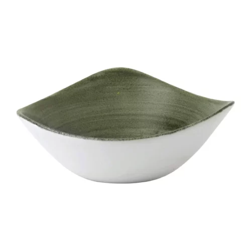 Bols triangulaires Churchill Stonecast Patina Lotus Burnished Green 178mm (Lot de 12)