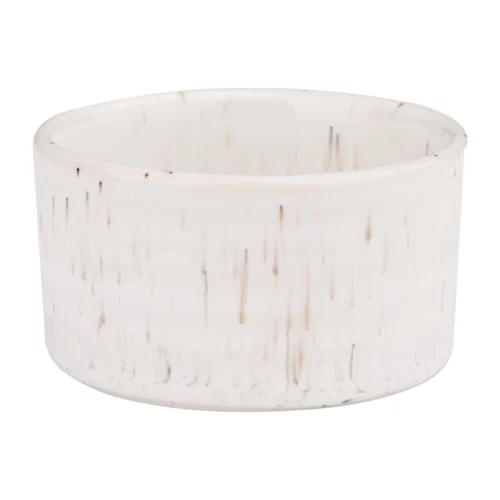 Pots à sauce blanc moucheté Olympia Cavolo 67mm (lot de 12)