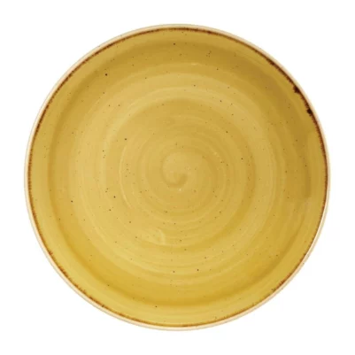 Assiettes rondes Churchill Stonecast Mustard Lotus Evolve 323mm (Lot de 6)