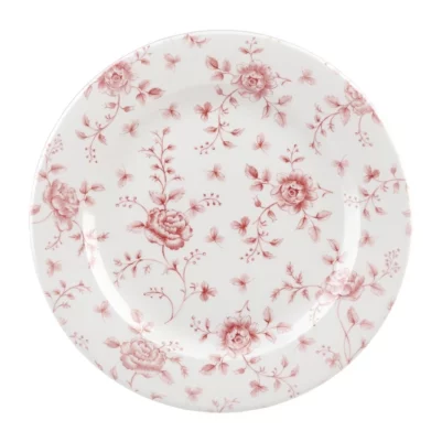 Assiettes plates Churchill Rose Chintz Cranberry 304mm (Lot de 6)