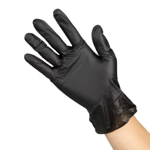 Gants vinyle non poudrés Hygiplas noirs XL (lot de 100)
