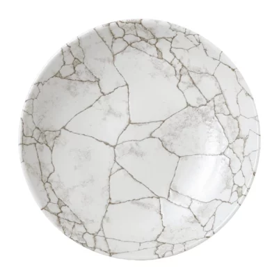 Assiettes rondes Studio Prints Kintsugi Agate Grey 217mm (Lot de 12)