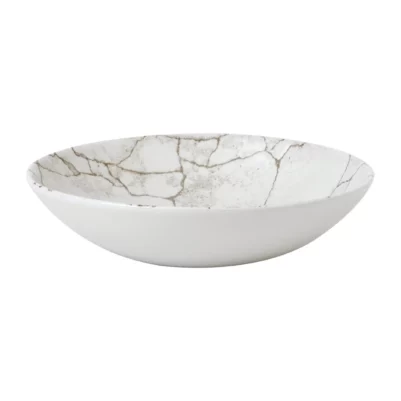 Assiettes coupe ronde Studio Prints Kintsugi Agate Grey 182mm (Lot de 12)