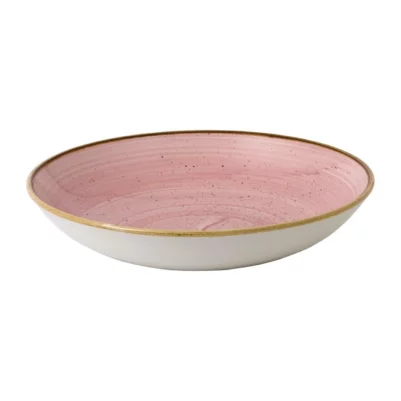 Assiettes coupes rondes Churchill Stonecast Petal Pink 248mm (Lot de 12)