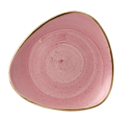 Assiettes triangulaires Churchill Stonecast Petal Pink 229mm (Lot de 12)