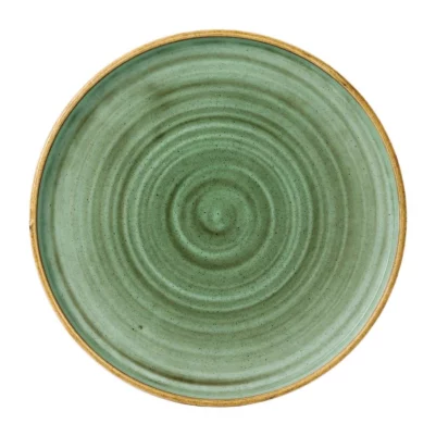 Assiettes avec rebord Churchill Stonecast Samphire Green 260mm (Lot de 6)