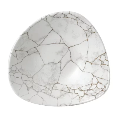 Bols triangulaires Churchill Studio Prints Kintsugi Agate Grey Lotus 228mm (Lot de 12)