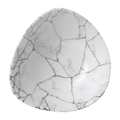 Bols triangulaires Churchill Studio Prints Kintsugi Agate Grey Lotus 177mm (Lot de 12)