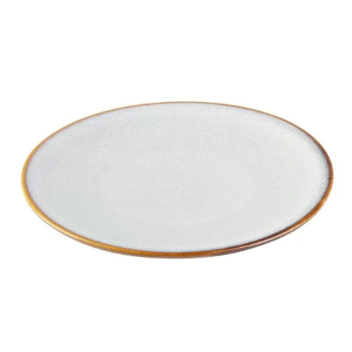 Assiettes plates Olympia Drift gris uni 180 mm (lot de 6)