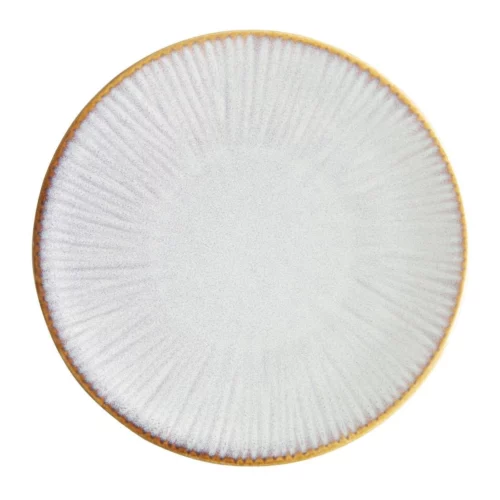 Assiettes plates Olympia Drift en relief gris 180mm (lot de 6)
