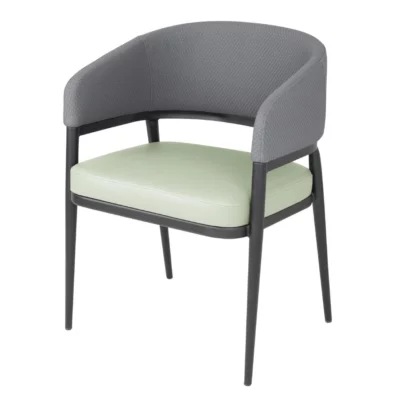 Fauteuils d'intérieur Bolero Meridian gris / pistache (lot de 2)