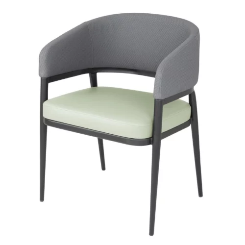Fauteuils d'intérieur Bolero Meridian gris / pistache (lot de 2)