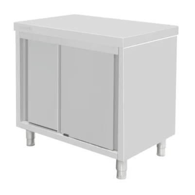 Armoire sur pieds en acier inoxydable Vogue 900x900x600mm