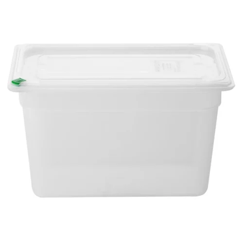 Bacs PP Hygiplas Click GN 1/3 avec couvercles et 7 clips de couleur 200mm 6,9L (lot de 4)