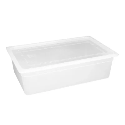 Bac en  polypropylène avec couvercle Vogue GN 1/1 150mm (lot de 2)