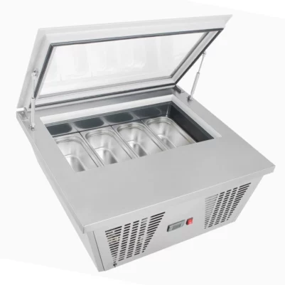 Congélateur à glace de comptoir Polar Série G 4 bacs Napoli