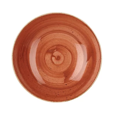 Assiettes coupes rondes Churchill Stonecast Spiced Orange 182mm (Lot de 12)