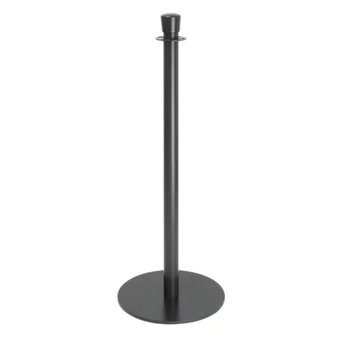 Poteaux d'accueil base plate Bolero noirs (lot de 2)