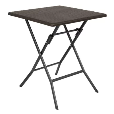 Table pliante carrée marron Bolero 620mm