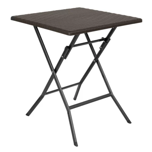 Table pliante carrée marron Bolero 620mm